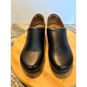 Shoes for‎ Crews Women's Black Leather Clogs Work Shoes Size 9